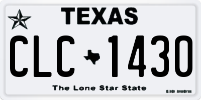 TX license plate CLC1430