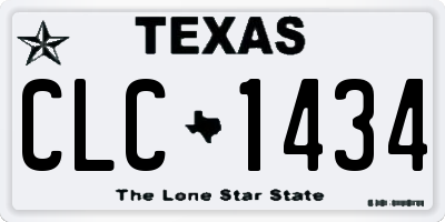 TX license plate CLC1434