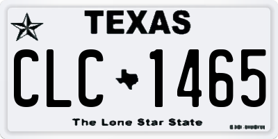 TX license plate CLC1465