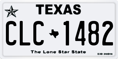 TX license plate CLC1482