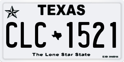 TX license plate CLC1521
