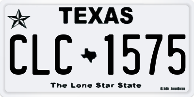 TX license plate CLC1575