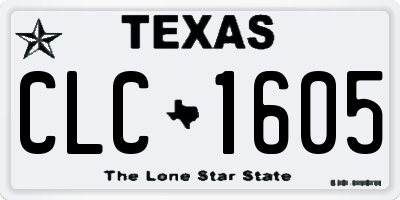 TX license plate CLC1605