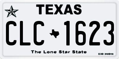 TX license plate CLC1623