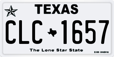 TX license plate CLC1657