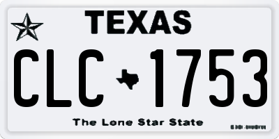 TX license plate CLC1753