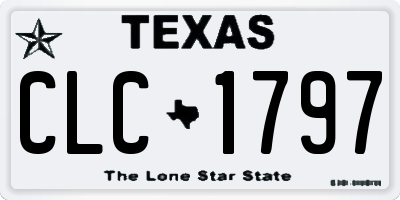 TX license plate CLC1797