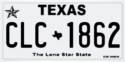 TX license plate CLC1862