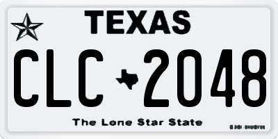 TX license plate CLC2048