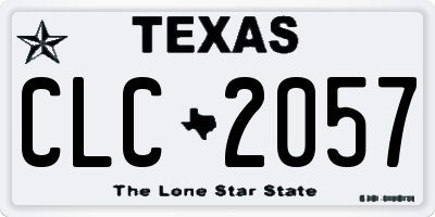 TX license plate CLC2057
