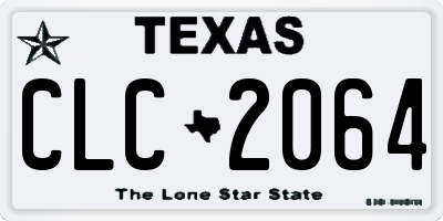 TX license plate CLC2064