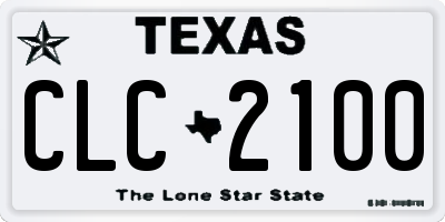 TX license plate CLC2100