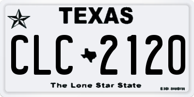 TX license plate CLC2120