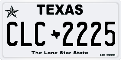 TX license plate CLC2225