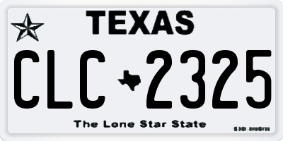 TX license plate CLC2325