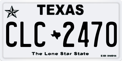 TX license plate CLC2470