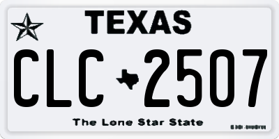 TX license plate CLC2507