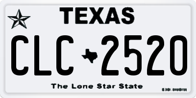 TX license plate CLC2520