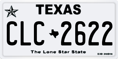 TX license plate CLC2622