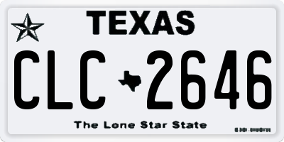 TX license plate CLC2646