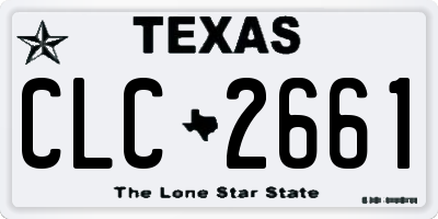 TX license plate CLC2661