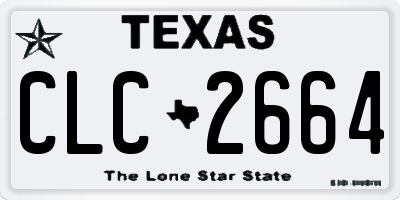 TX license plate CLC2664