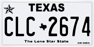 TX license plate CLC2674