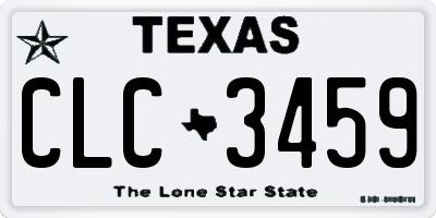 TX license plate CLC3459