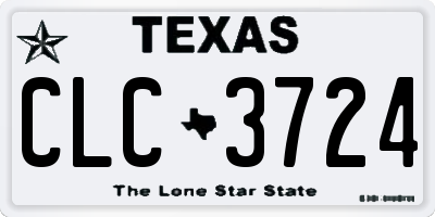 TX license plate CLC3724