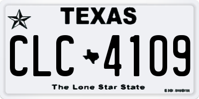 TX license plate CLC4109
