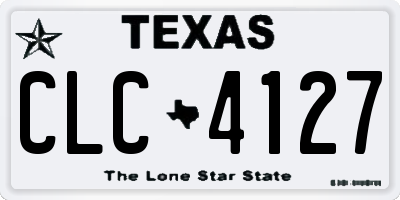 TX license plate CLC4127
