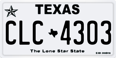 TX license plate CLC4303