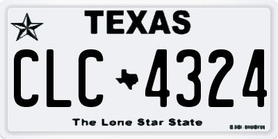 TX license plate CLC4324