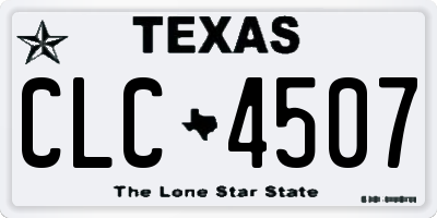TX license plate CLC4507