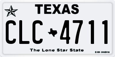 TX license plate CLC4711
