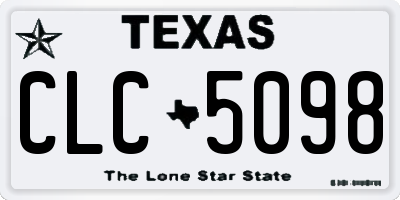 TX license plate CLC5098