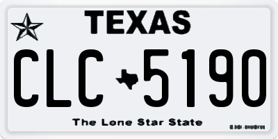 TX license plate CLC5190