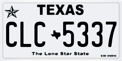 TX license plate CLC5337