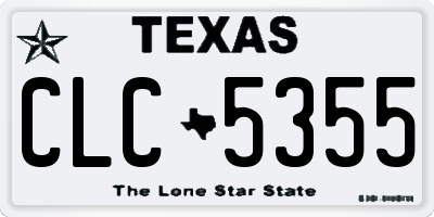 TX license plate CLC5355