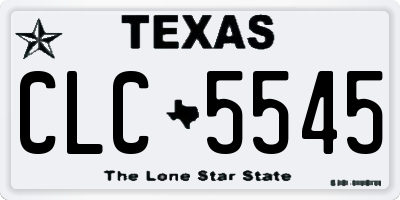 TX license plate CLC5545