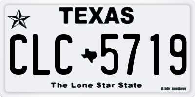TX license plate CLC5719