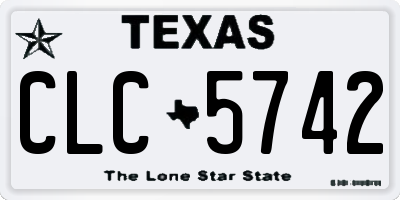 TX license plate CLC5742