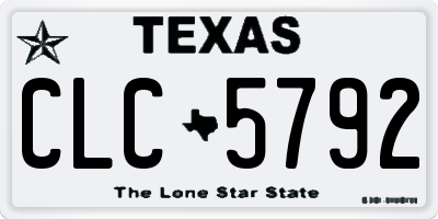 TX license plate CLC5792