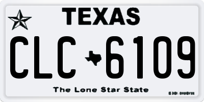 TX license plate CLC6109