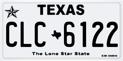 TX license plate CLC6122