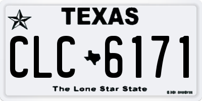 TX license plate CLC6171