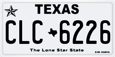 TX license plate CLC6226