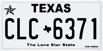 TX license plate CLC6371