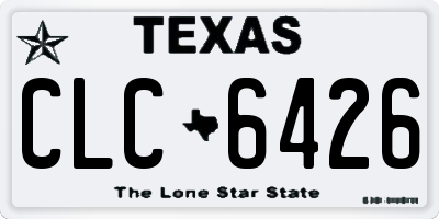 TX license plate CLC6426
