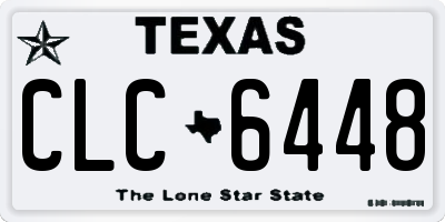 TX license plate CLC6448
